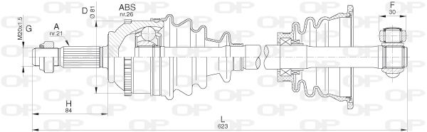 OPEN PARTS Vetoakseli DRS6298.00